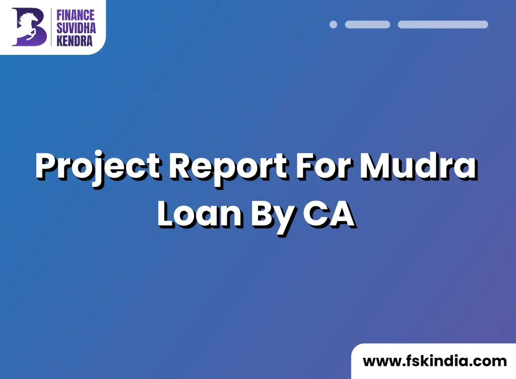 Project Report For Mudra Loan